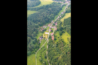 Aerial photograpy of District Brombach in Eberbach in the state Baden-Wuerttemberg, Germany