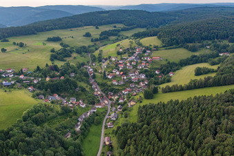 District Brombach in Eberbach in the state Baden-Wuerttemberg, Germany seen from above