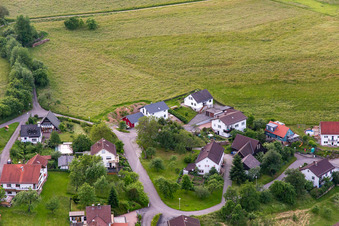 District Brombach in Eberbach in the state Baden-Wuerttemberg, Germany viewn from the air