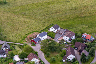 Drone recording of District Brombach in Eberbach in the state Baden-Wuerttemberg, Germany