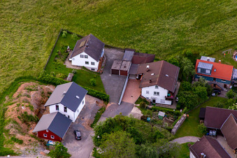 Aerial photograpy of District Brombach in Eberbach in the state Baden-Wuerttemberg, Germany