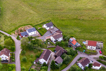 Aerial photograpy of District Brombach in Eberbach in the state Baden-Wuerttemberg, Germany