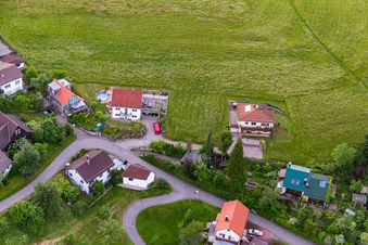 District Brombach in Eberbach in the state Baden-Wuerttemberg, Germany from above