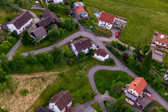 District Brombach in Eberbach in the state Baden-Wuerttemberg, Germany out of the air