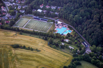 Aerial view of Forest swimming pool Michelstadt in Michelstadt in the state Hesse, Germany