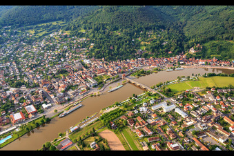City overview from Norden am Main in Miltenberg in the state Bavaria, Germany