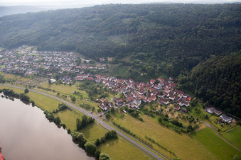 Town on the Main in the district Grünenwört in Wertheim in the state Baden-Wuerttemberg, Germany