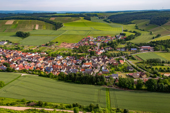 District Dertingen in Wertheim in the state Baden-Wuerttemberg, Germany out of the air