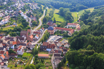 Aerial photograpy of Benediktushof - Center for Meditation and Mindfulness Seminar and Conference Center GmbH in Holzkirchen in the state Bavaria, Germany