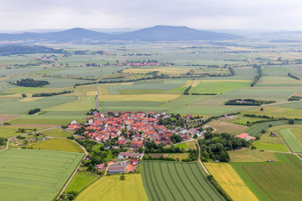 Aerial photograpy of District Rothausen in Höchheim in the state Bavaria, Germany