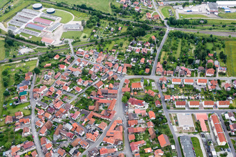 Village view in the district Obermassfeld in Obermassfeld-Grimmenthal in the state Thuringia, Germany