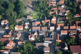 District Altenstadt in Wissembourg in the state Bas-Rhin, France seen from a drone