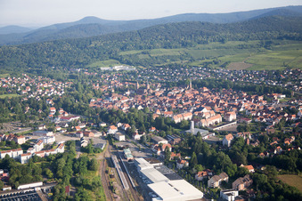 Oblique view of Wissembourg in the state Bas-Rhin, France