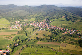 Bird's eye view of Rott in the state Bas-Rhin, France