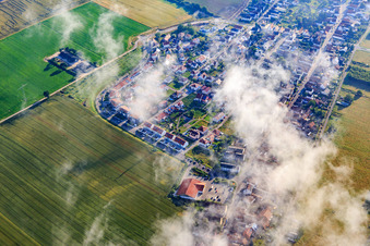 On the high trail under clouds in Kandel in the state Rhineland-Palatinate, Germany