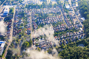 Garden City settlement under clouds in Kandel in the state Rhineland-Palatinate, Germany