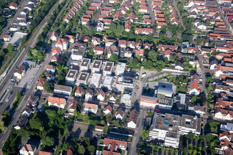 In the city center" New building of RiBa GmbH between Bismarck- and Gartenstr in Kandel in the state Rhineland-Palatinate, Germany out of the air