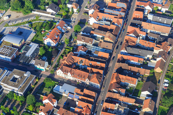 Main Street x Garden Street in Kandel in the state Rhineland-Palatinate, Germany