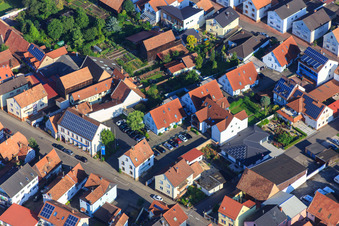 Aerial photograpy of VR Bank Southern Weinstrasse-Wasgau eG Branch Hatzenbühl in Hatzenbühl in the state Rhineland-Palatinate, Germany