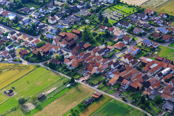 Main Street in Herxheimweyher in the state Rhineland-Palatinate, Germany