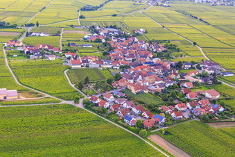 Village overview from the east in Flemlingen in the state Rhineland-Palatinate, Germany