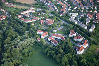Landau in der Pfalz in the state Rhineland-Palatinate, Germany viewn from the air
