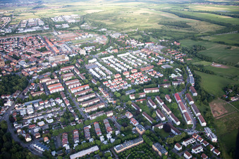 Landau in der Pfalz in the state Rhineland-Palatinate, Germany from a drone