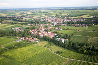 District Appenhofen in Billigheim-Ingenheim in the state Rhineland-Palatinate, Germany viewn from the air