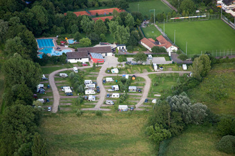 District Ingenheim in Billigheim-Ingenheim in the state Rhineland-Palatinate, Germany out of the air