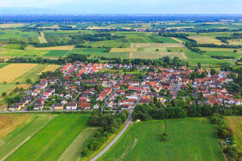 Village overview from the north in Barbelroth in the state Rhineland-Palatinate, Germany