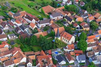 Oblique view of Church in Barbelroth in the state Rhineland-Palatinate, Germany