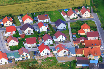 Aerial view of In Grosser Sand, Lindenstr in Barbelroth in the state Rhineland-Palatinate, Germany