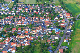 Aerial view of In the Leisengarten in Minfeld in the state Rhineland-Palatinate, Germany