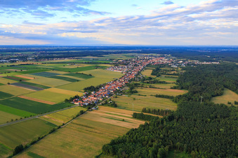Saarstraße from the southwest in Kandel in the state Rhineland-Palatinate, Germany