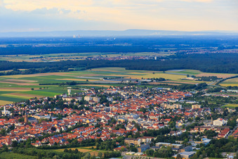 Aerial view of City view from the southwest in Kandel in the state Rhineland-Palatinate, Germany