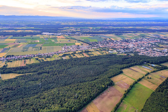 Saarstr from the south in Kandel in the state Rhineland-Palatinate, Germany