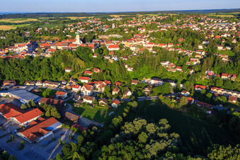 Main Street in the district Zanklau in Landau an der Isar in the state Bavaria, Germany