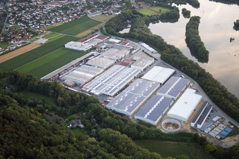Benkhauser Straße industrial area in Mamming in the state Bavaria, Germany