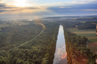 Course of the Isar and nature reserve Isaraltwasser and Brennen area at Mamming in Mamming in the state Bavaria, Germany