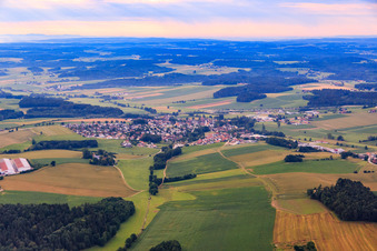 Village view from the northwest in Malgersdorf in the state Bavaria, Germany