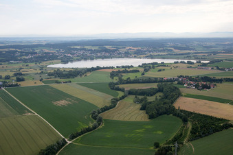 Vilstalsee Reservoir Steimberg in the district Aunkofen in Marklkofen in the state Bavaria, Germany