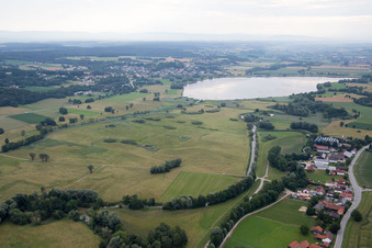 Vilstalsee Reservoir Steimberg in Marklkofen in the state Bavaria, Germany