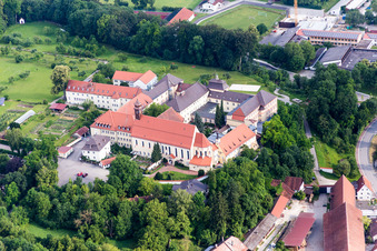 Building complex of the former monastery and today Realschule St. Maria in Niederviehbach in the state Bavaria, Germany