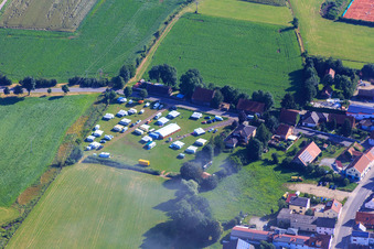 Tent camp in the district Sallach in Geiselhöring in the state Bavaria, Germany