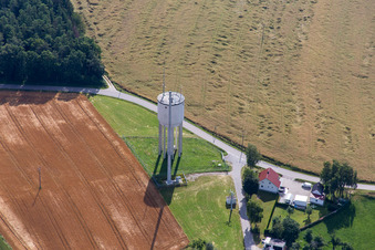 Water tower in the district Tunding in Mengkofen in the state Bavaria, Germany