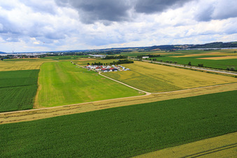 Runway of airport Dingolfing in the district Höll in Dingolfing in the state Bavaria, Germany