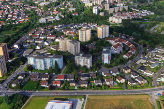 8 residential high-rise buildings on Frankfurter Straße in Heppenheim in the state Hesse, Germany