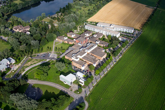 Hospital grounds of the Clinic Kreiskrankenhaus Bergstrasse in Heppenheim (Bergstrasse) in the state Hesse, Germany