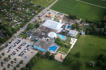 Aerial view of Miramar in the district Lützelsachsen in Weinheim in the state Baden-Wuerttemberg, Germany