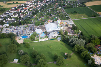 Oblique view of Miramar in the district Lützelsachsen in Weinheim in the state Baden-Wuerttemberg, Germany